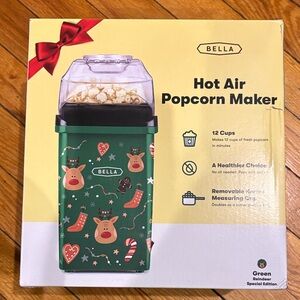 Bella Festive Reindeer Green Hot Air Popcorn Maker